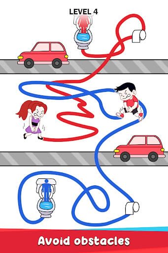 Toilet Rush Race: Draw Puzzle